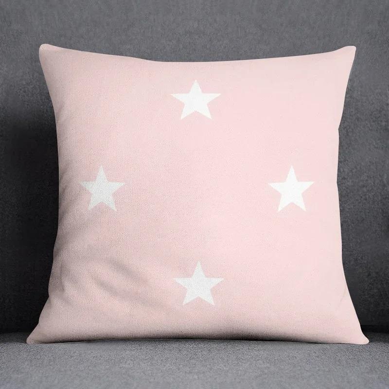 Office Living Room Home Pillowcase Pink Fresh Pattern Pillowcase Car Ornaments
