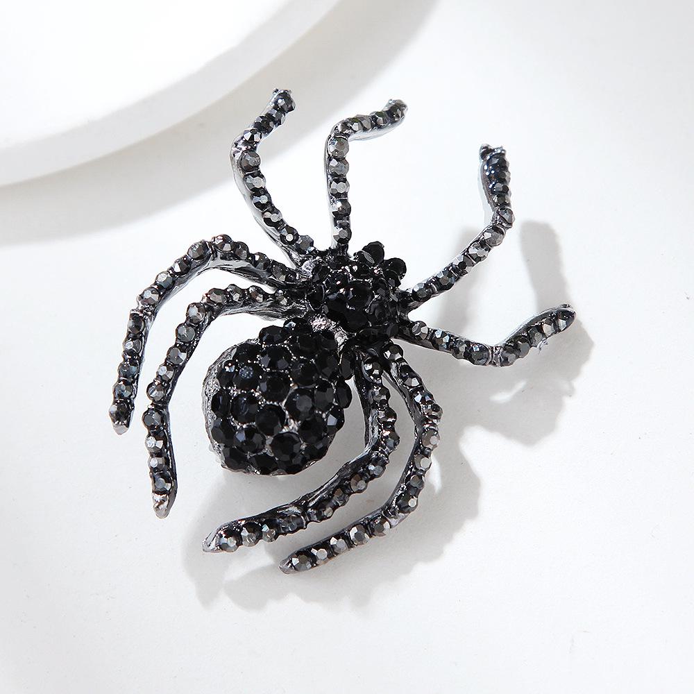 Брошь Lanhao Retro Black Diamond Spider — стильный, креативный, универсальный аксессуар