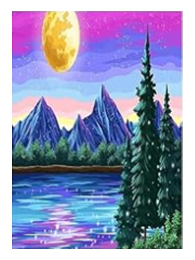 DIY 5D Алмазная картина закат пейзаж полный круг квадратная мозаика пейзаж картина крест вышивка комплект искусство украшение дома