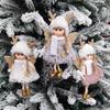 Christmas Decorations Pendants Christmas Cute Deer Antlers Plush Feather Angel Christmas Tree Creative Pendants