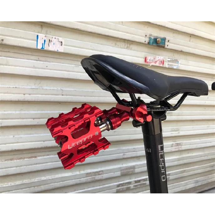 Litepro Bicycle Quick Release Pedal Adapter Portable Pedals Saddle Mount Fixed Base For Brompton Folding Bike Accessories