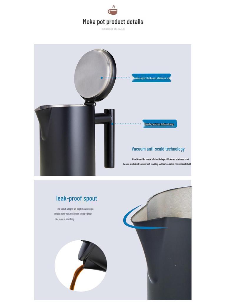 Кофеварка Мока Easyworkz из нержавеющей стали для индукционных плит