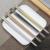 1 Pair Chopsticks Hollow Reusable Anti-scalding Engraving Stainless Steel Chinese Chop Sticks Kitchen Gadget