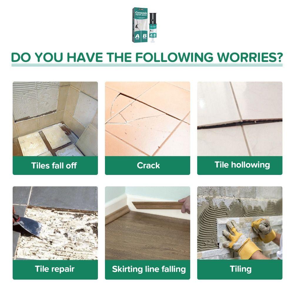 Используйте прочный набор клея AB для ремонта плитки для заделки трещин, вмятин, пасту для ремонта плитки, пасту для ремонта керамики