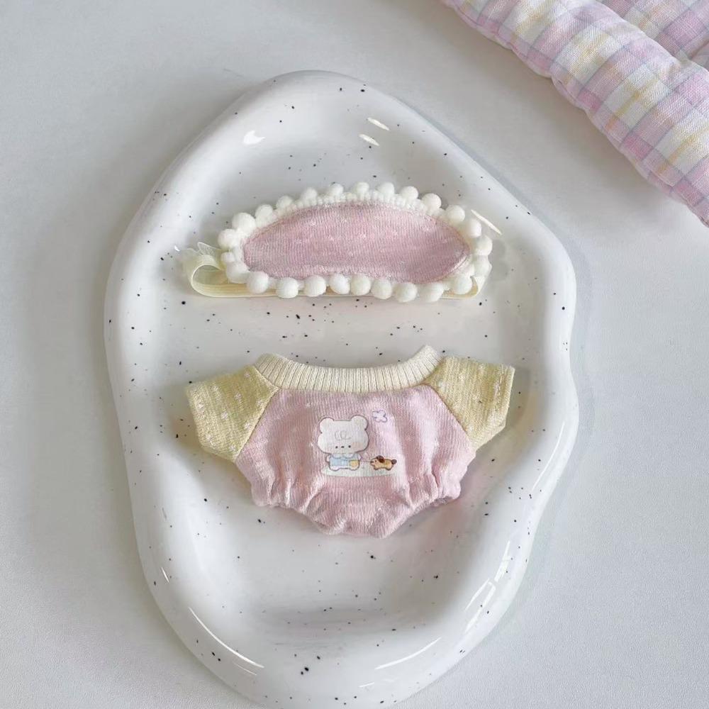 Outfit 20cm Cotton Doll Clothes Cartoon T-shirt Plush Doll Clothes  Children's Gift
