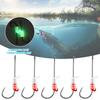 5pcs Anti-entanglement Luminous Live Shrimp Hooks Stainless String Hook  for Fishing Accessories