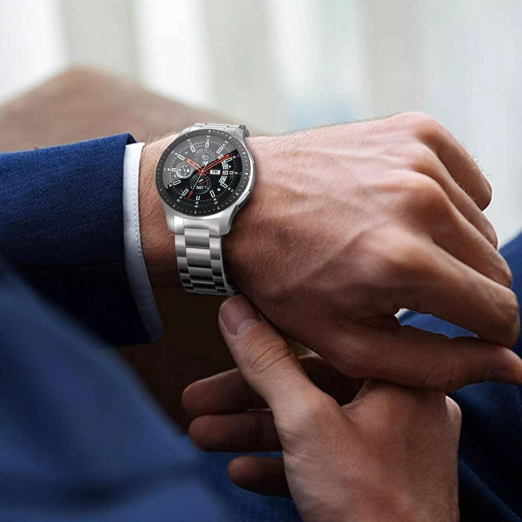 22 мм 20 мм 18 мм Металлический ремешок для Samsung Galaxy Watch 3 4 Active2 S2 Gear S3 Gt 2 Huawei GT2/Amazfit GTR Браслет из нержавеющей стали Подарок на День матери