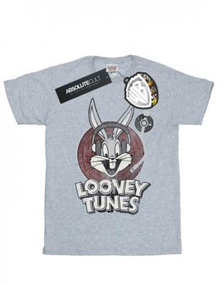 Хлопковая футболка с круглым логотипом Bugs Bunny для девочек