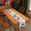 Thick Poly Cotton Digital Print New Year Red Christmas Table Runner Bed End Flag Dining Mat Tablecloth