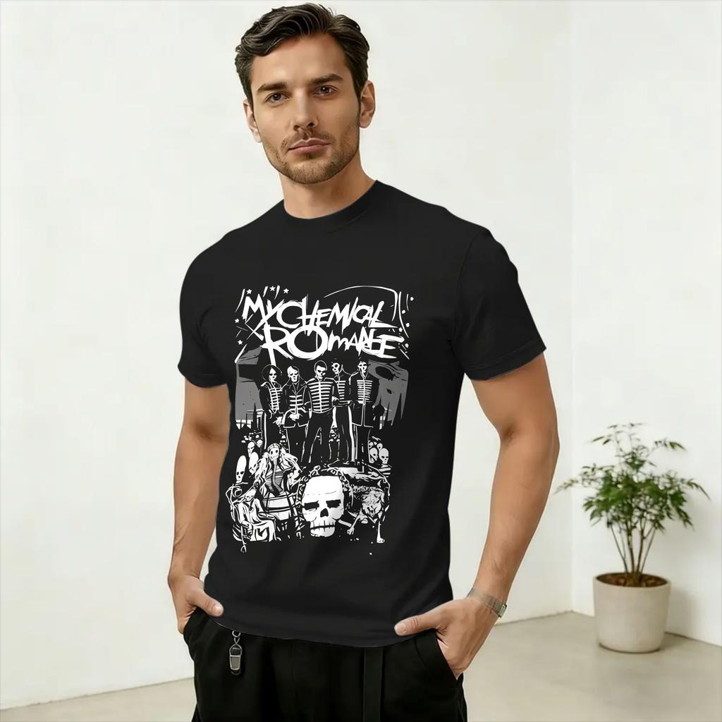 Unisex's T-Shirt MCR Band The Black Parade 2026 Tour Merch Fashion Cotton Tee Shirt Short Sleeve T Shirts Round Collar 4XL 5XL 6XL