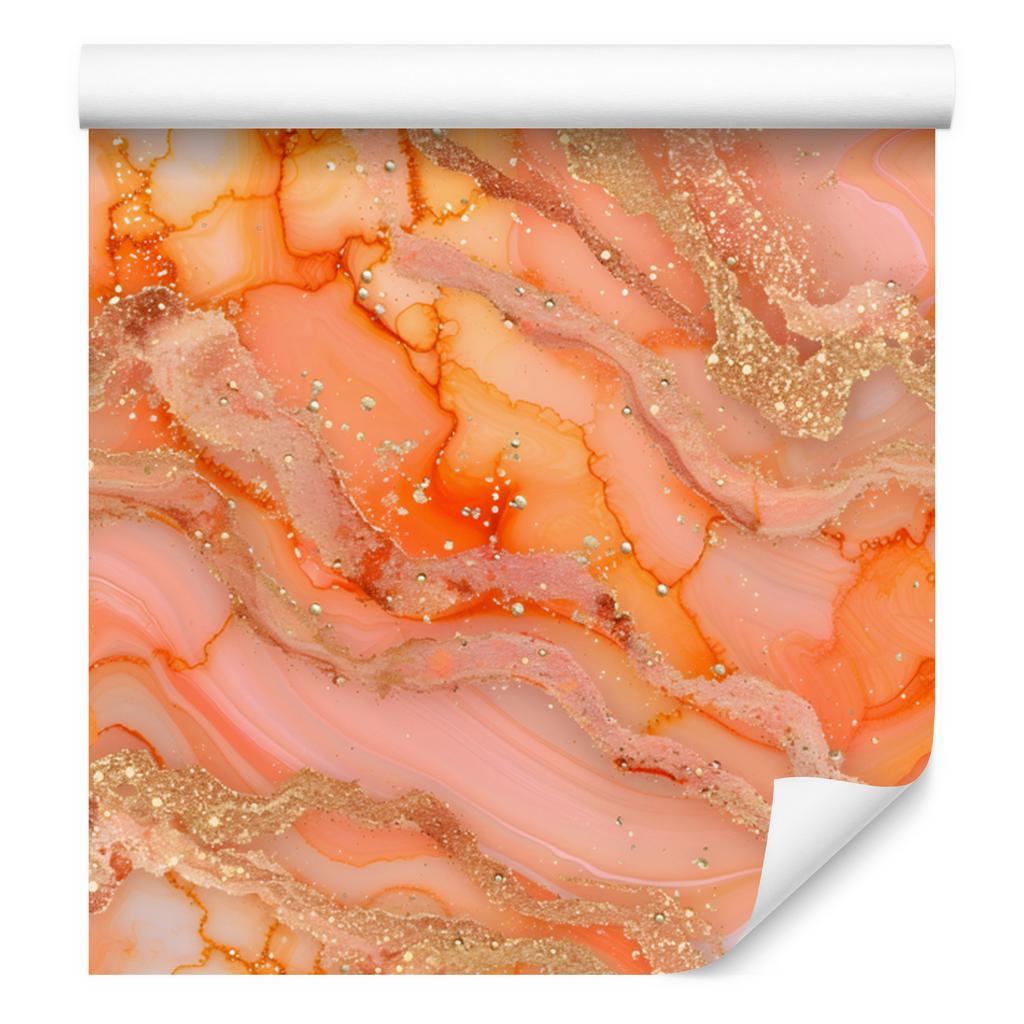 Wallpaper Ink Peach, Coral, Gold and Orange 50x1000