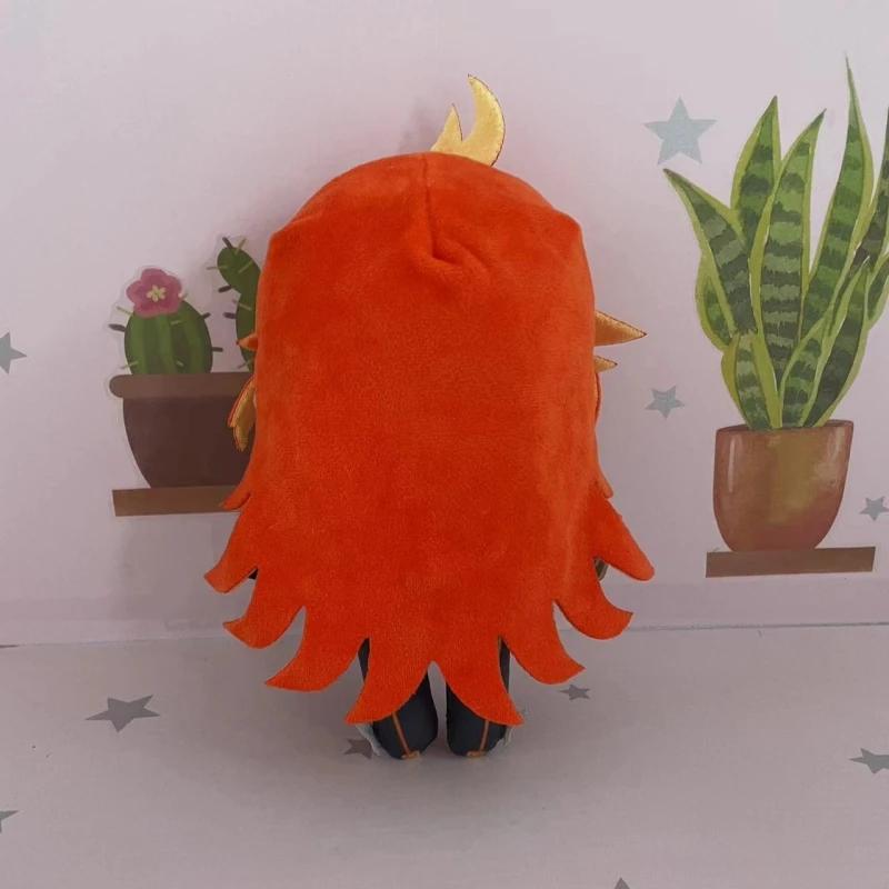 Аниме Мавуика Косплей Плюшевая Кукла 20см Персонаж Пиро Архонта Genshin Impact Милая Мягкая Набитая Для Фанатов Игры