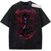 Kill La Kill Anime Matoi Ryuuko Print T-shirt Clothing Men Women Cotton Tshirts Vintage Washed Tee Harajuku Oversized T Shirt