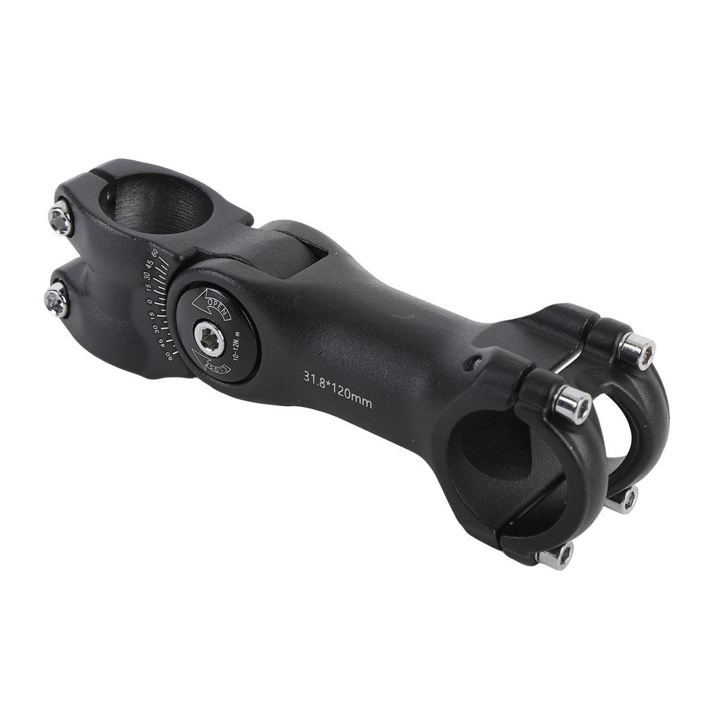 Cycle Stem 60 Degree Adjustable Aluminum Alloy Short Handlebar Stem 31.8mm 120mm for Mountain Cycle