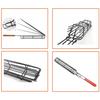 Barbecue Clip Stainless Steel with Lockable Grille Rust-Resistant Even Heat Distribution Mini Barbecue Tongs