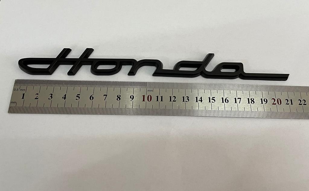 Chaojibao 1pc Honda Classic Emblem Plated Cursive 215mm*23mm (Silver)