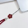Wrist Anti-Lost Hanging Cord Pu Leather Rope Flower Mobile Phone Strap Cell Phone Lanyard Mobile Phone Lanyard Keychain