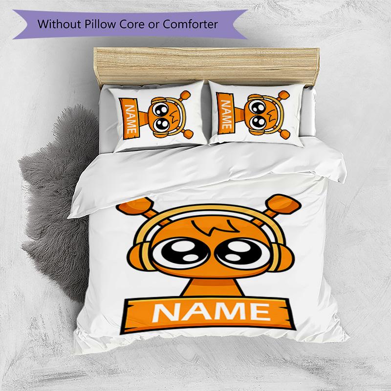 3pcs SPRUNKI3 Cover Set - Personalized Name, HD Printed Bedding with 1 Cover and 2 Pillowcases - Perfect for Home Decor, Easy Care