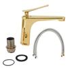 Copper Single Hole Faucet Hot and Cold Water Tap for Washbasin Lavatory Bathroom HotelG3/8
