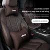 For Jeep Car Seat Neck Pillow Leather Headrest Lumbar Waist Support For Jeep Grand Cherokee Wrangler JK Gladiator Compass Ren
