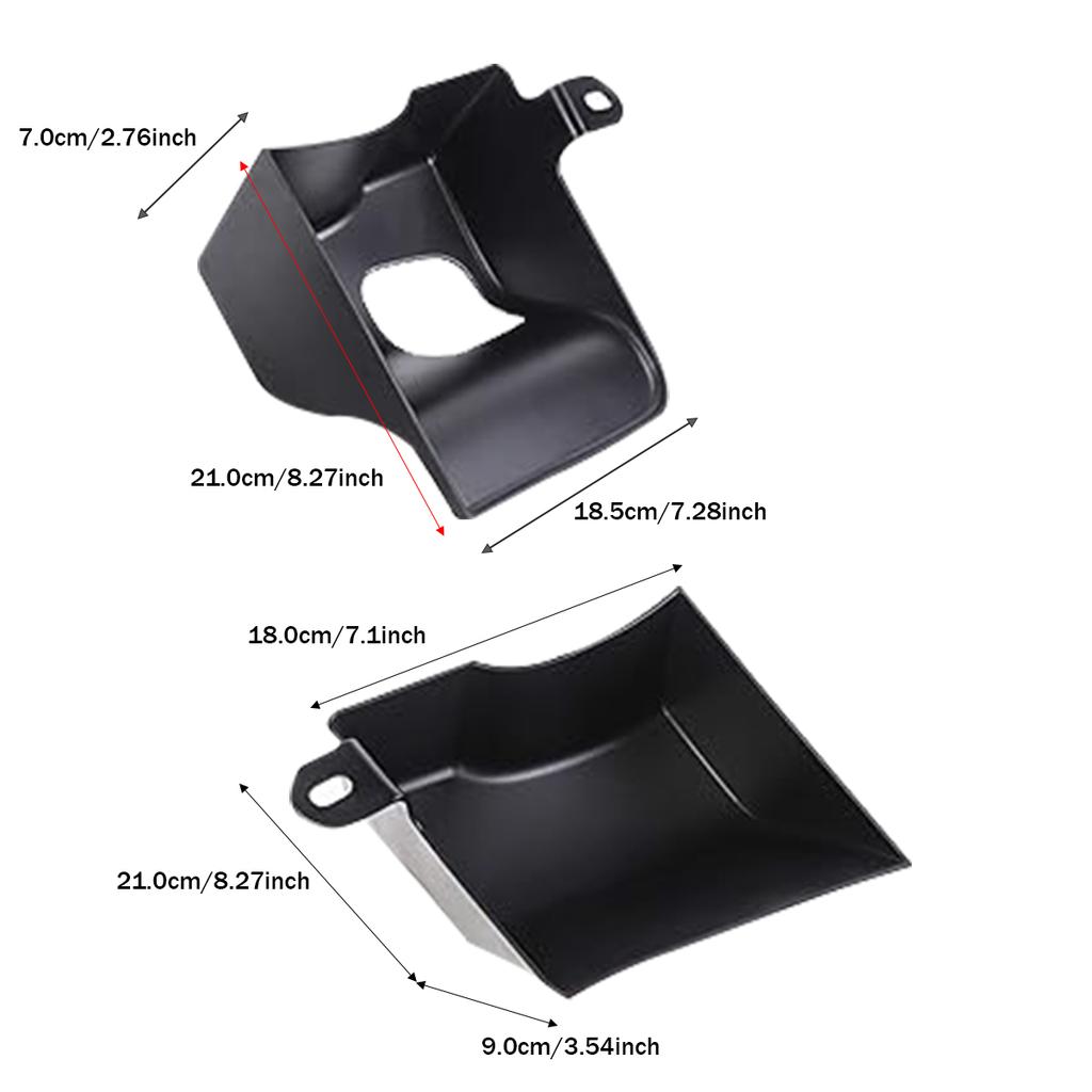 2PC Wheel Well Storage Organizer for 2025+ Jeep Wrangler JL JLU 4XE - Set of 2 ABS Rear Trunk Side Trays To Maximize Storage Spa