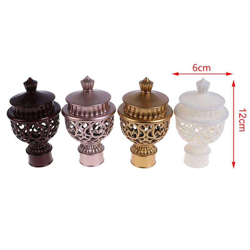 2Pcs Curtain Rod Cap Finials 66 x 115mm Plastic Vintage for 28mm Dia Rod