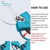 18V 4 Gear Cordless Pruner Shear Efficient Fruit Tree Bonsai Pruning Electric Tree Branches Cutter Compatible Makita 18V Battery(No Battery)