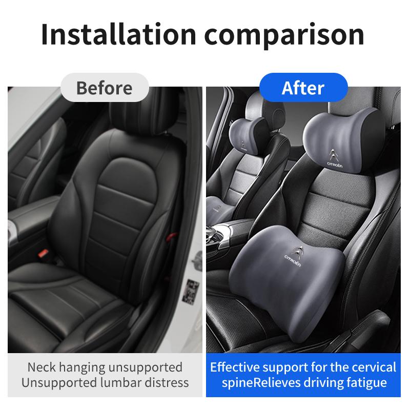 BYMF1 Car Neck Pillow Cushion Vehicle Seat Headrest Lumbar Support For Citroen C5 C1 C2 C6 C4L DS3 DS4 DS5 C-Elysee Grand Berlingo