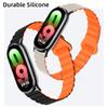 Silicone Magnetic Strap for Xiaomi Mi Band 8 7 6 5 4 3 Soft Metal Connector Magnetic Clasp Adjust Length for Mi Band 3 4 5 6 7 8 Wristband Strap