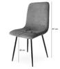RIFT chair - grey corduroy / black legs x 4