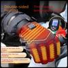 3.7V Electric Heated Winter Cycling Gloves - Thick, Windproof, and Warm.