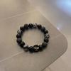 Unisex Black Beaded Bracelet: Trendy Design, National Style, Perfect for Couples and Friends.