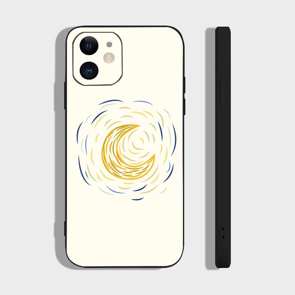 Милый рисунок для iPhone 17 Air 16 15 14 13 12 11 Pro Черный Мягкий Чехол для Телефона