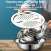 3Pcs/Set With Strainer Sink Bowl Vegetable Cutting Gadget 3-in-1 Rice Wash Basin