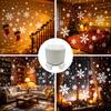16 Pattern 360 Degree Rotating Snowflake Projection Lamp USB Plug and Play Holiday Bedroom Party Desktop Decor Light
