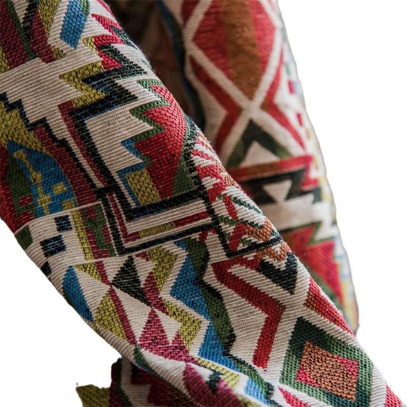 Роскошные жаккардовые шторы ручной работы - сертифицированные OEKO-TEX геометрические шторы в стиле бохо для кухонь шеф-поваров и эркерных помещений