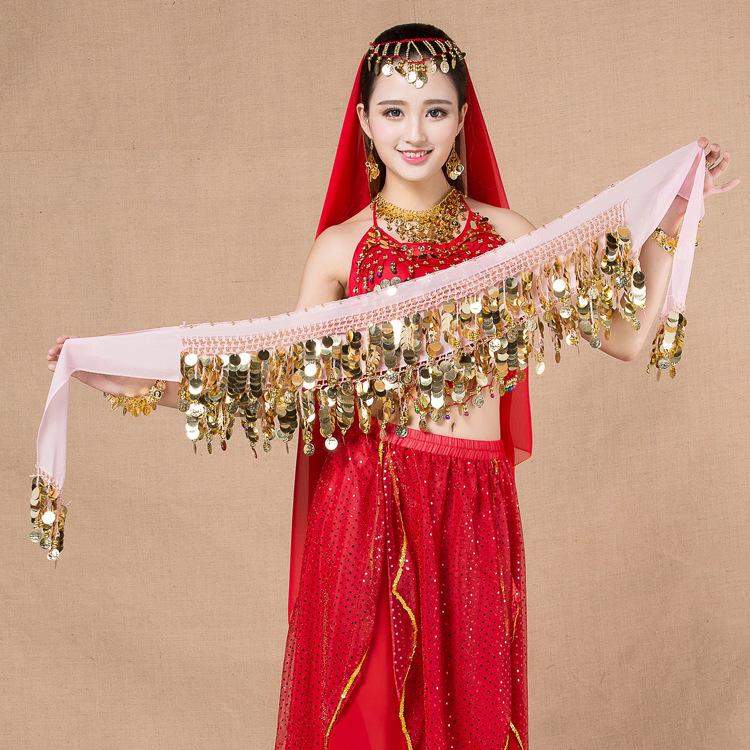 Сексуальный женский танец живота бедра юбка шарф обертывание пояс блестки пайетки кисточка бедра шарф юбка Хэллоуин танцевальный костюм для выступления