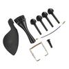 1 Set Violin Parts Ebony Wood Pegs Chinrest Tailpiece Endpin Accessories Kit