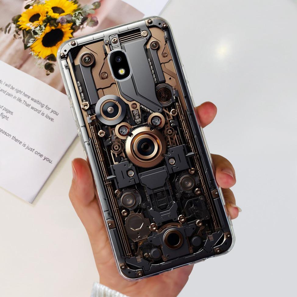 Чехол для Samsung J3 J5 J7 2017 Чехол Милый Мультяшный Кот Модные Цветы Задняя Крышка Для Samsung Galaxy J7 2017 Чехол для Телефона