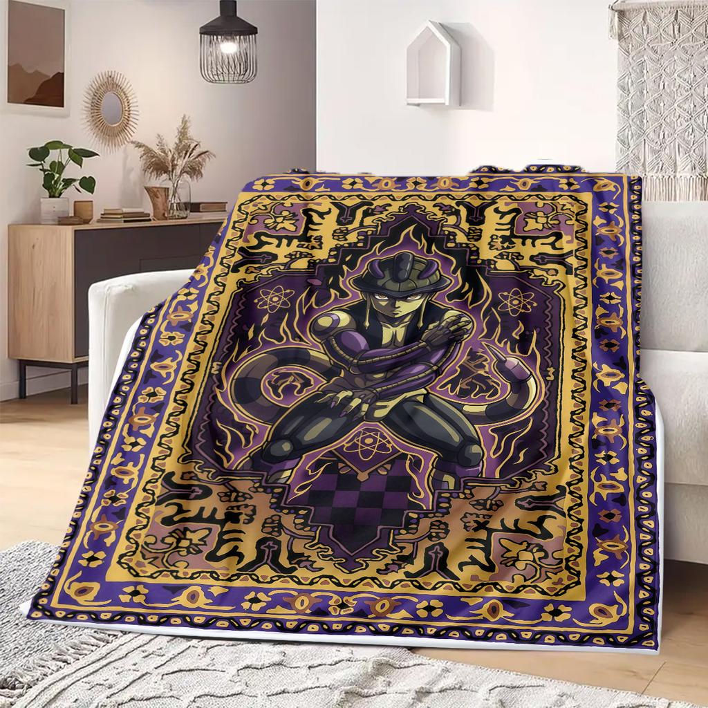 Hunter Anime Print Blanket Warm  Comfortable Flannel Blanket Suitable for Bedrooms, Sofas, Beds, Chairs, Picnics, Travel