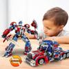 2 In 1 Transforming Robot Building Kit, Robot Building Toy Set,Construction Truck Blocks Toys for Boys Age 6+ Year Old