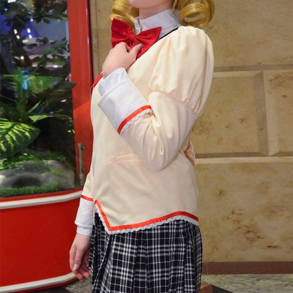 Mami Cosplay Dress Outfits Anime Puella Magi Madoka Magica Cosplay Costume Top Sock Yellow Wig Woman Party Set