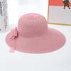 Женская летняя шляпа с защитой от солнца и солнцезащитным козырьком, модная тканая шляпа от солнца с большими полями и бантом, пляжная шляпа