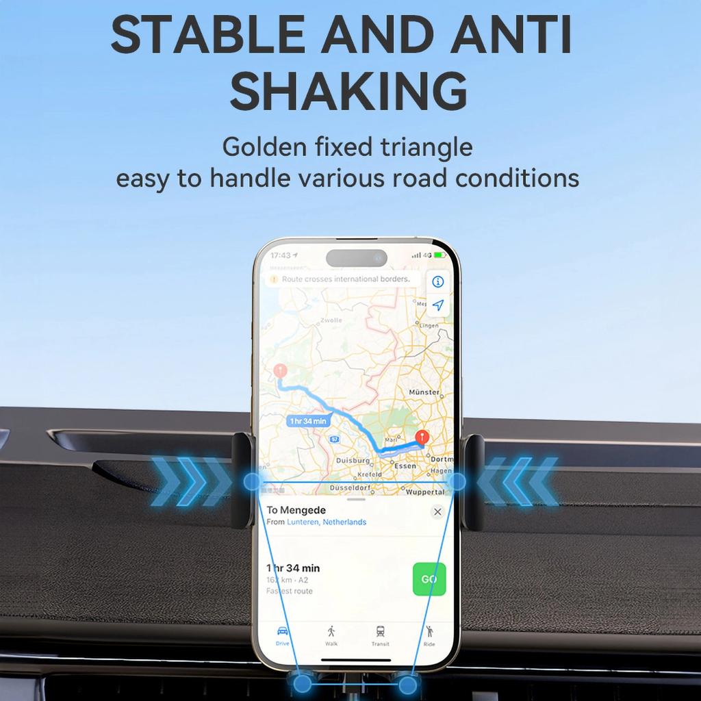 Wozinsky Wumid Phone Holder With 15W Inductive Charger For Car Dashboard - Black