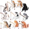 ВАТАСИНО Кошка Рыбалка Кошка Аквариум Миниатюрный Мини Рыбалка Фигурка, Украшение, Предмет, Игрушка, Игрушка, (Набор 10)