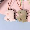 Cute Dinosaur Name Sticker Pendant Plush Doll Name Tag Charm Keychain Bag Decor