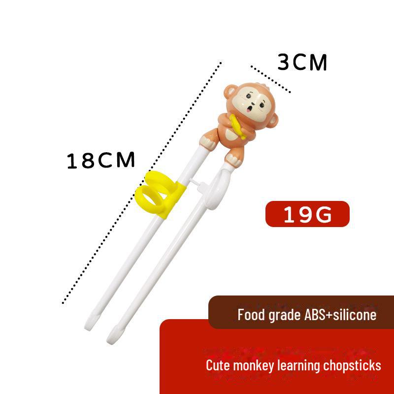 Детский мультяшный обучающий набор палочек для еды и столовых приборов: Ложка, вилка и палочки для еды из нержавеющей стали 304 для младенцев и мам.