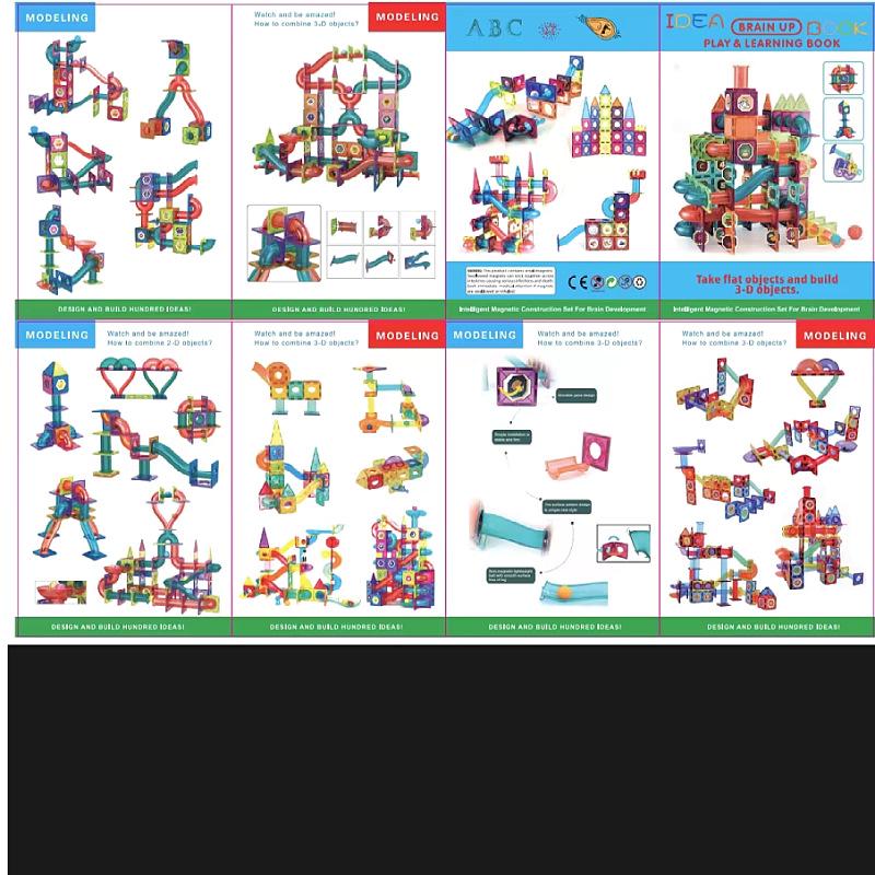 Translucent Magnetic Stained Glass Tile Refill: Children's Puzzle Building Blocks