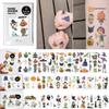 Nizel Halloween Children's Tattoo Stickers, 3 Types, 30 Sheets, Kids Tattoo Character Replicas, 1 Set, Halloween 3 Types