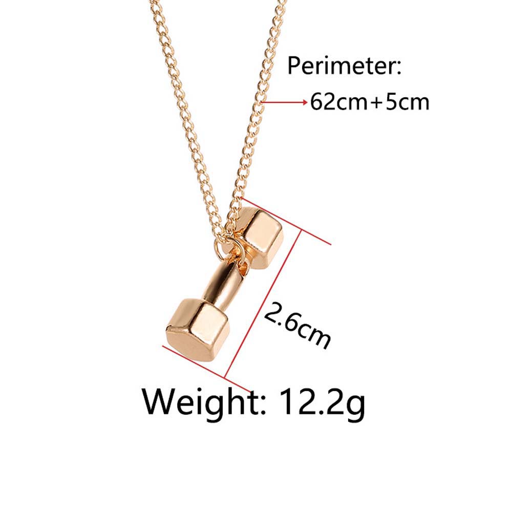 Creative Simple Girls For Women Unisex Long Chain Zinc Zinc Alloy Dumbbell Necklace Fashion Jewelry